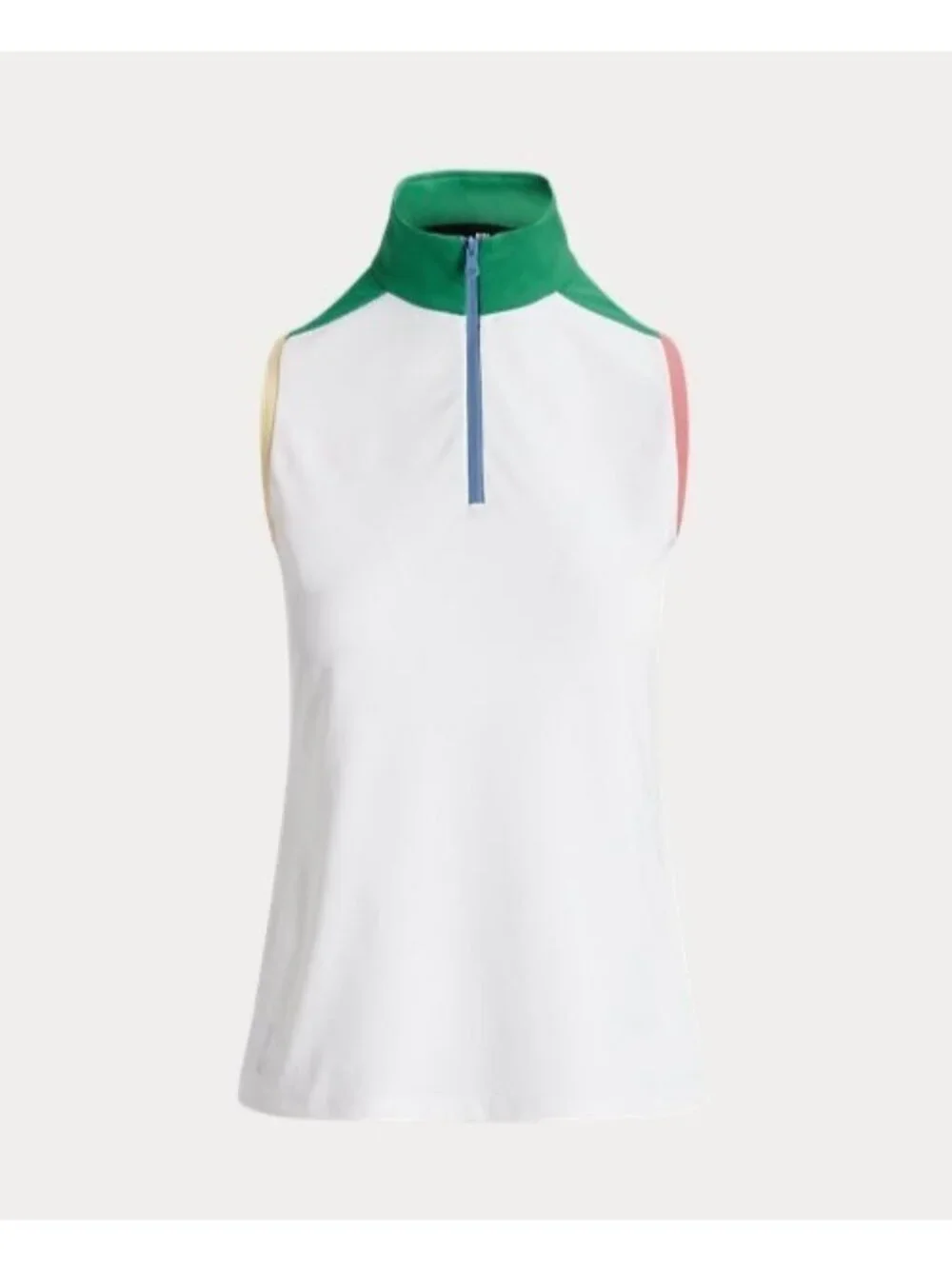 Ralph Lauren RLX Sleeveless Mesh Pique Golf Top Girl's M 1/4 Zip Tennis Camp